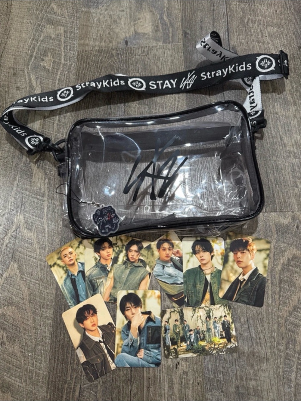 Clear Black Crossbody Bag with Adjustable Straps